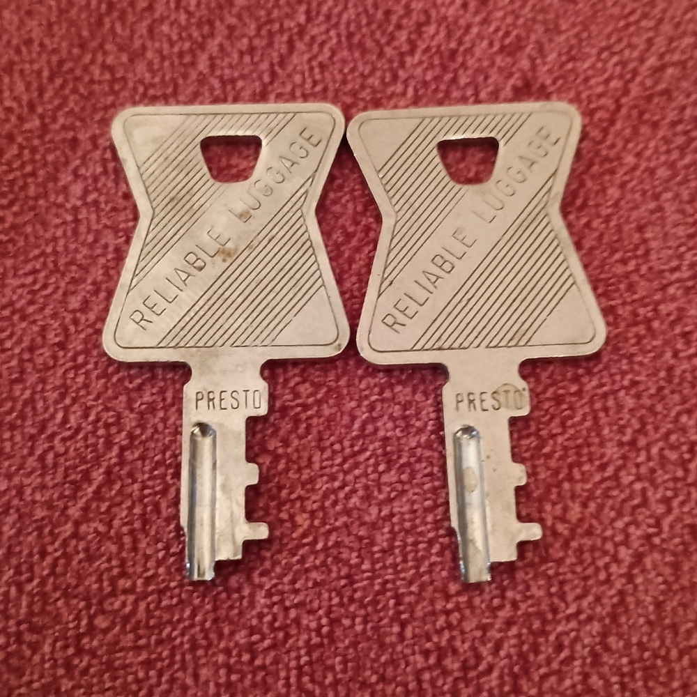 Vintage Set of Presto Train Luggage case keys